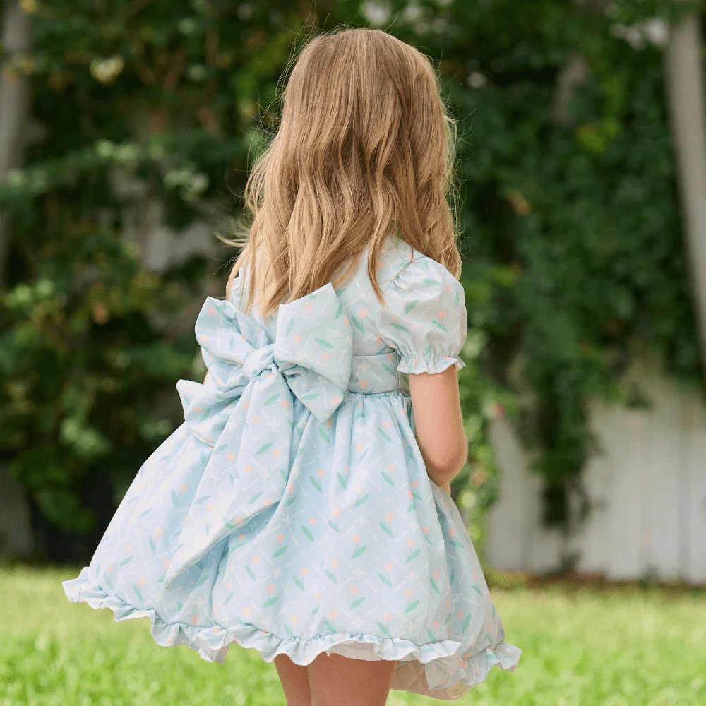 Isabella Pettiskirt Dress - Pink Tulips - Image 3