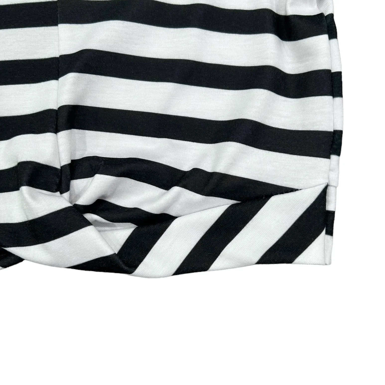 Knit Crop Knot Tank - Black Stripe - Image 2