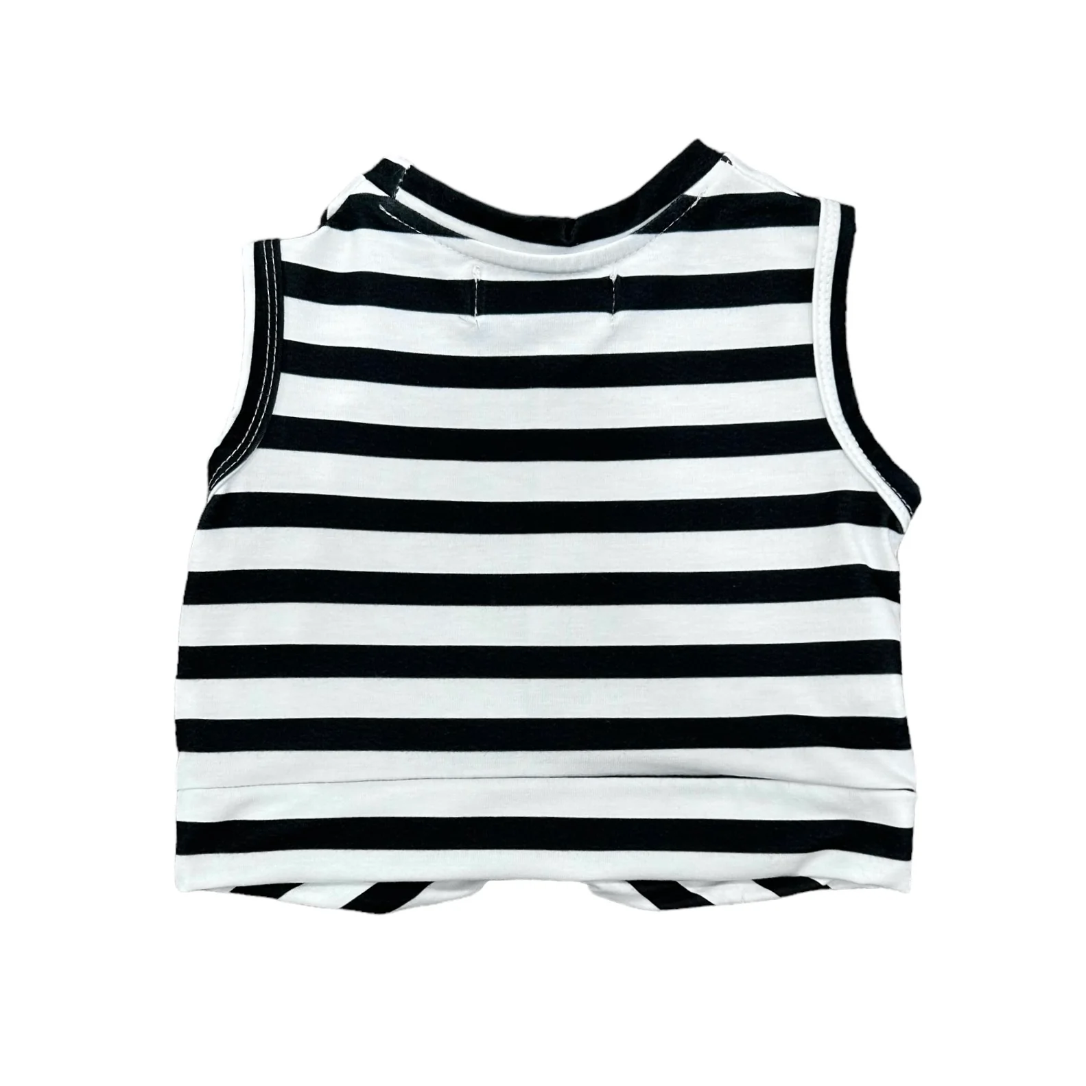 Knit Crop Knot Tank - Black Stripe - Image 5
