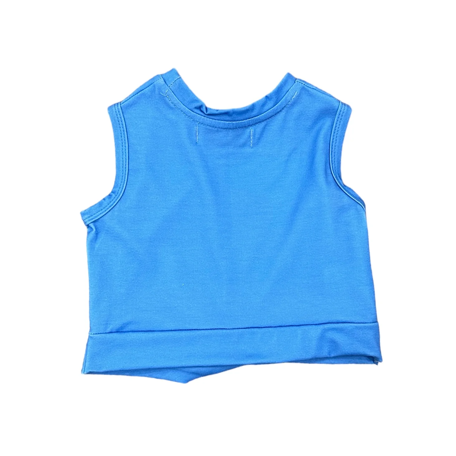 Knit Crop Knot Tank - French Blue - Image 4