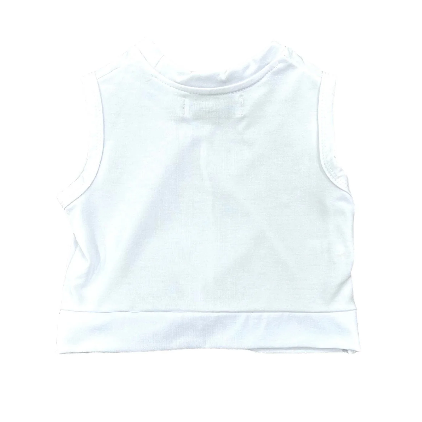 Knit Crop Top Tank - White - Image 4