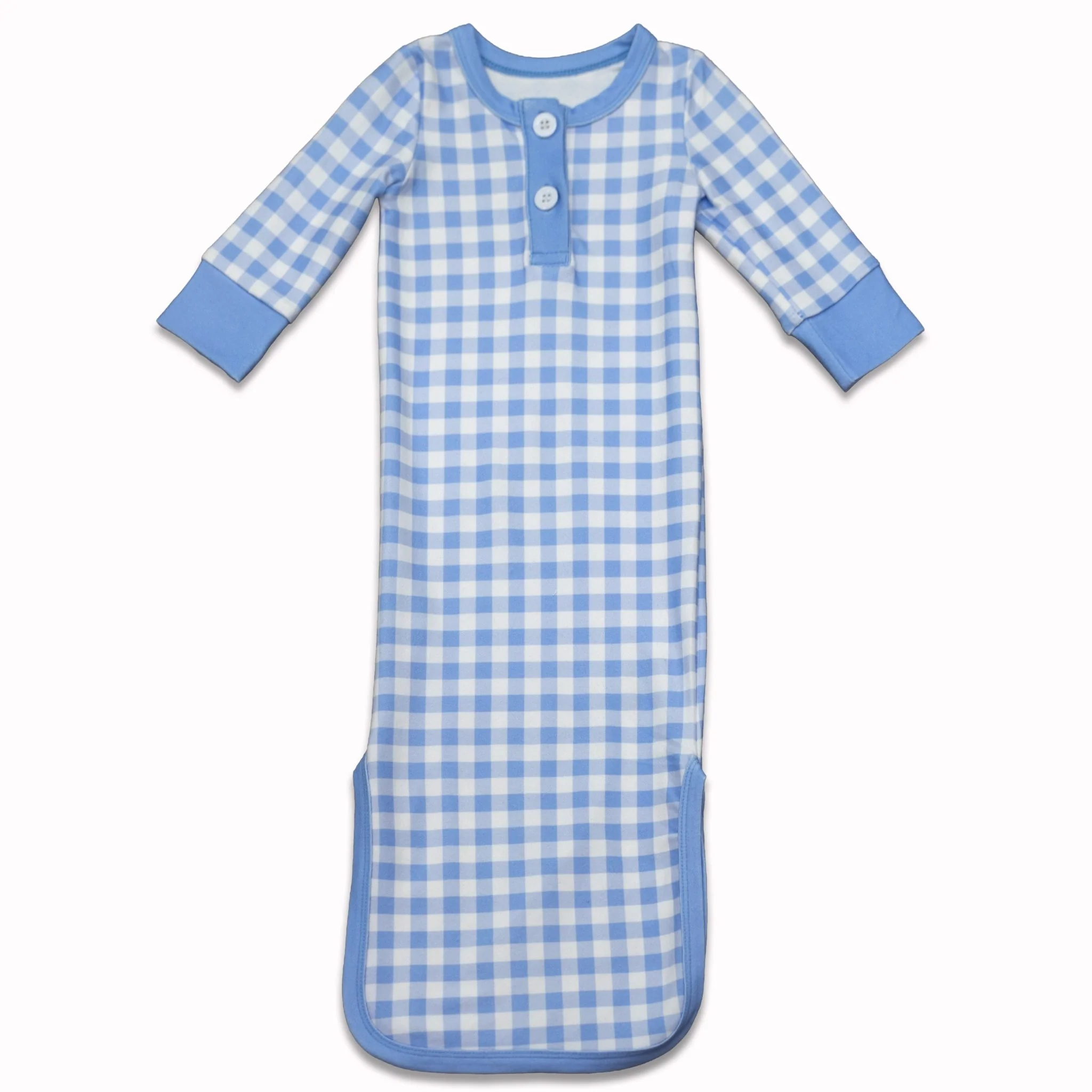Knotted Gown - Blue Gingham - Image 5