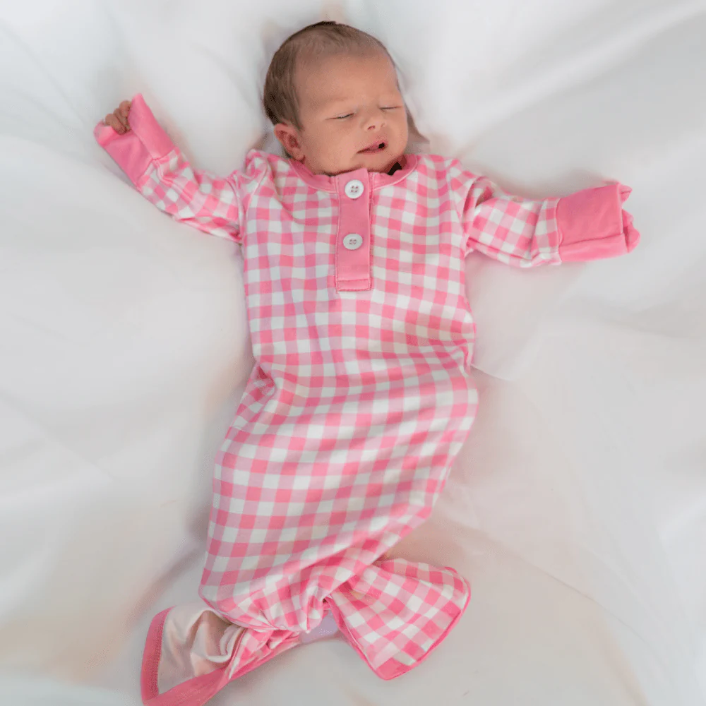 Knotted Gown - Pink Gingham - Image 2