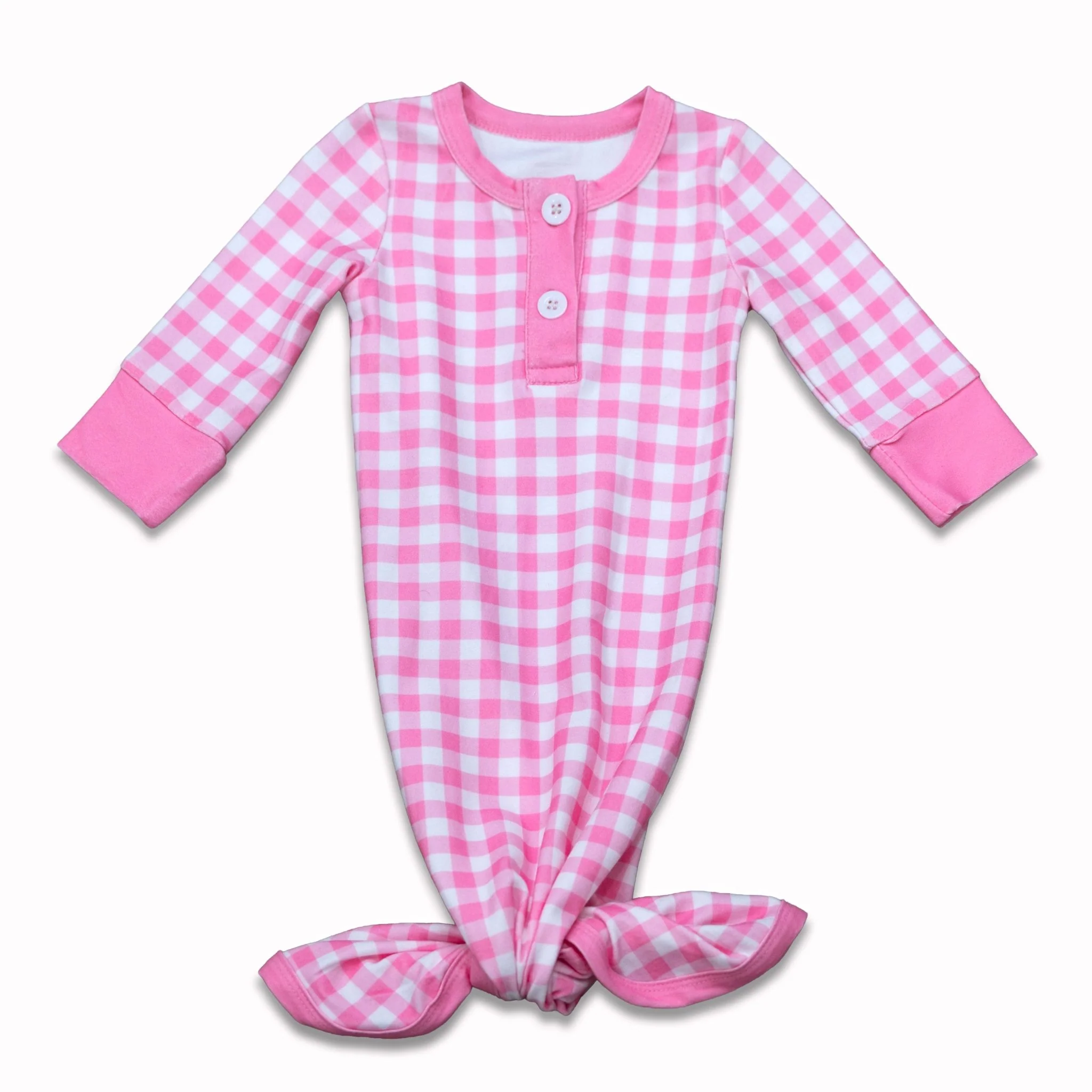 Knotted Gown - Pink Gingham - Image 3