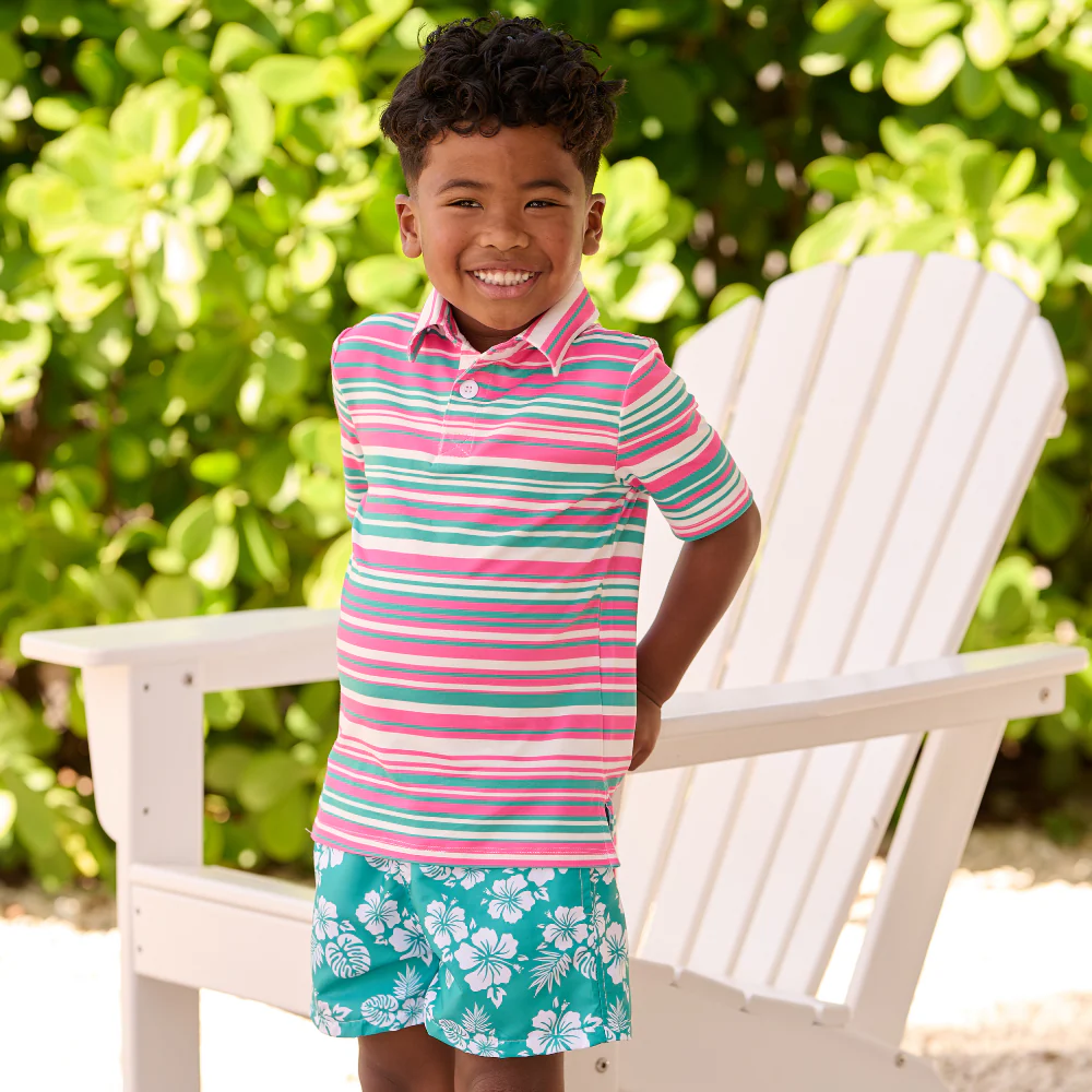 Kyson Boy Pocket Shorts - Tropical Teal - Image 3
