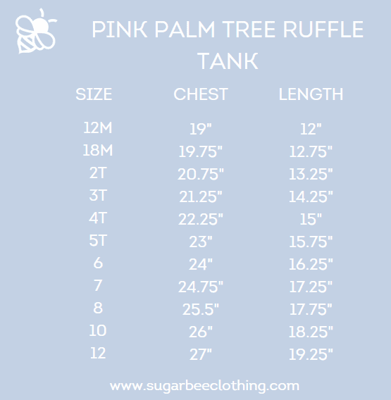 Lauren Ruffle Tank - Pink Palm Trees - Image 5