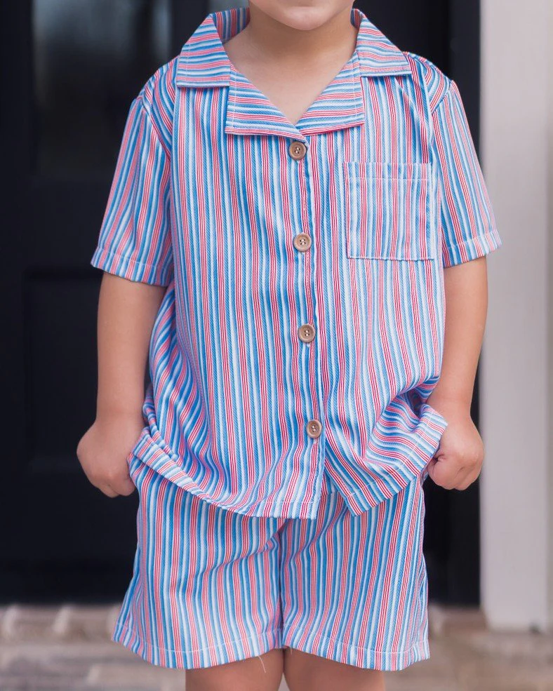 Craig Woven Short Set - USA Stripes - Image 3