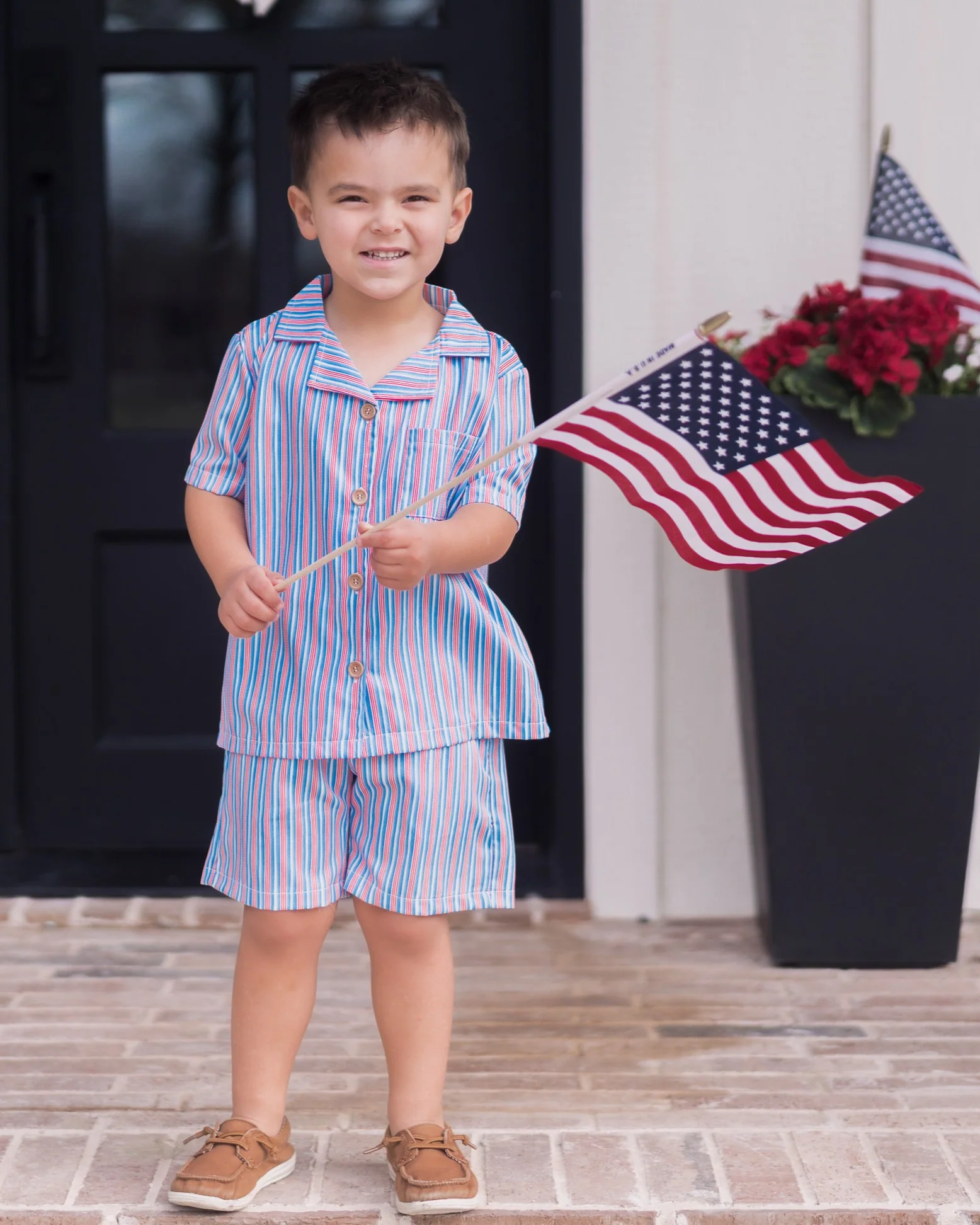 Craig Woven Short Set - USA Stripes - Image 4