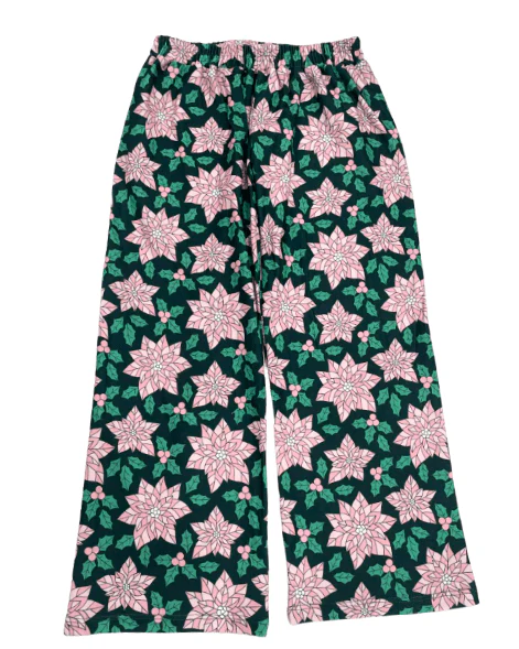 Girls Lounge Set - Poinsettia Holiday Lounge - Image 8