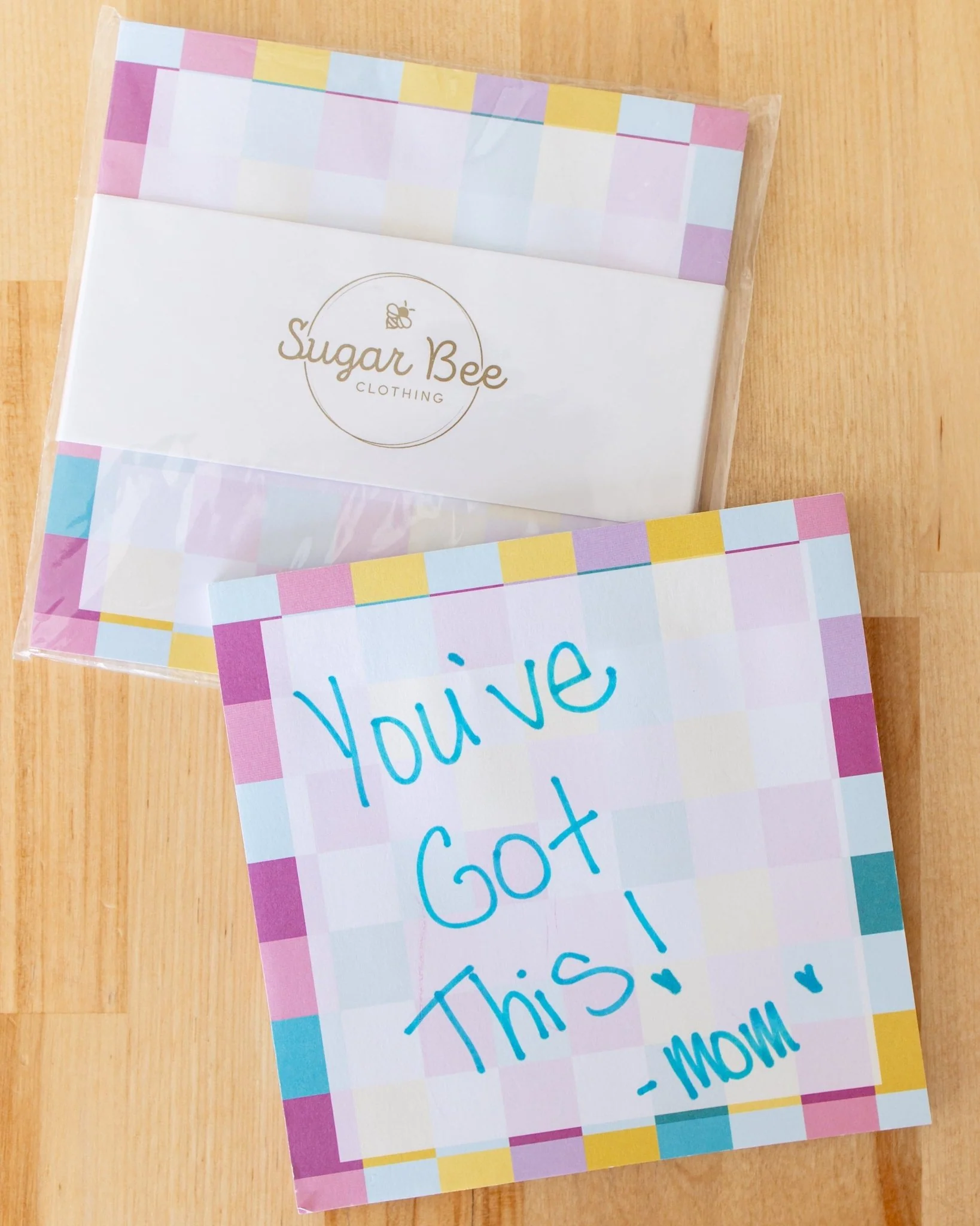 Lunch Bag Notes - Girl Checkered
