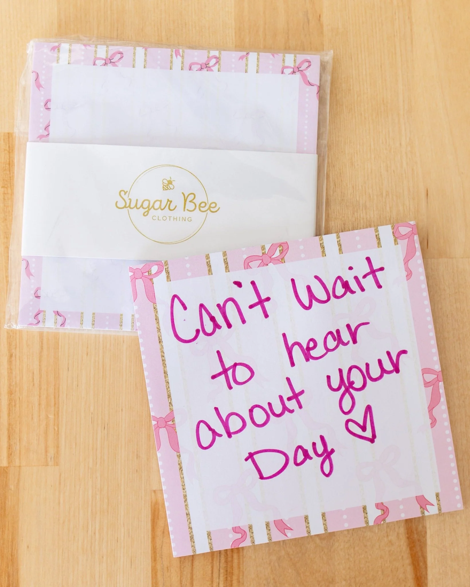 Lunch Bag Notes - Pink Bows