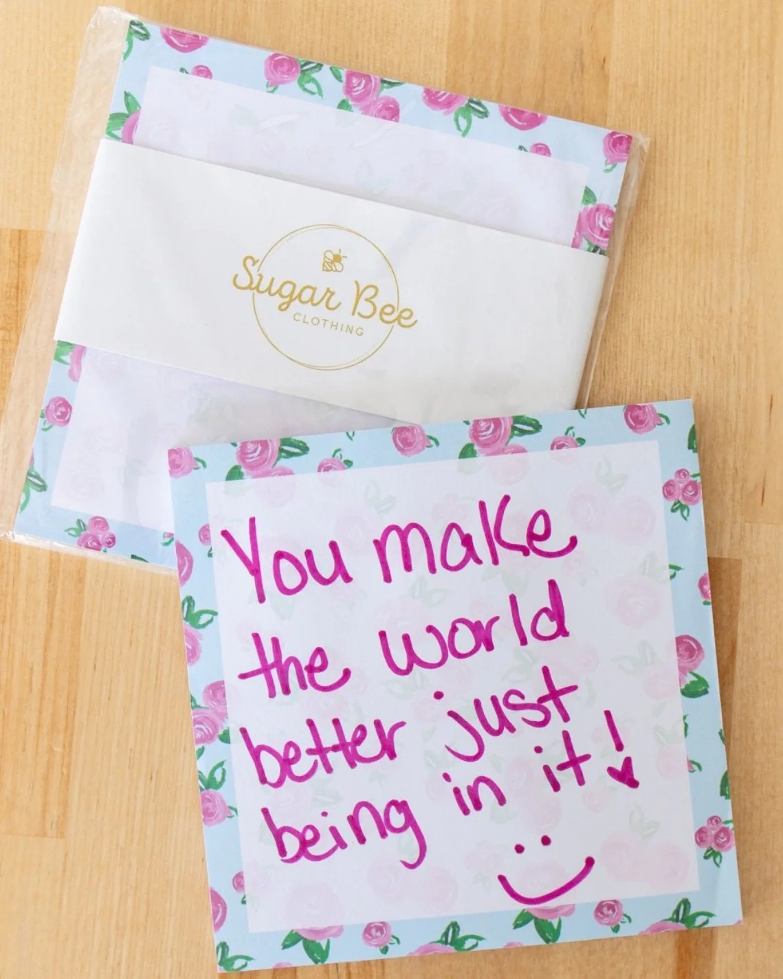 Lunch Bag Notes - Watercolor Roses