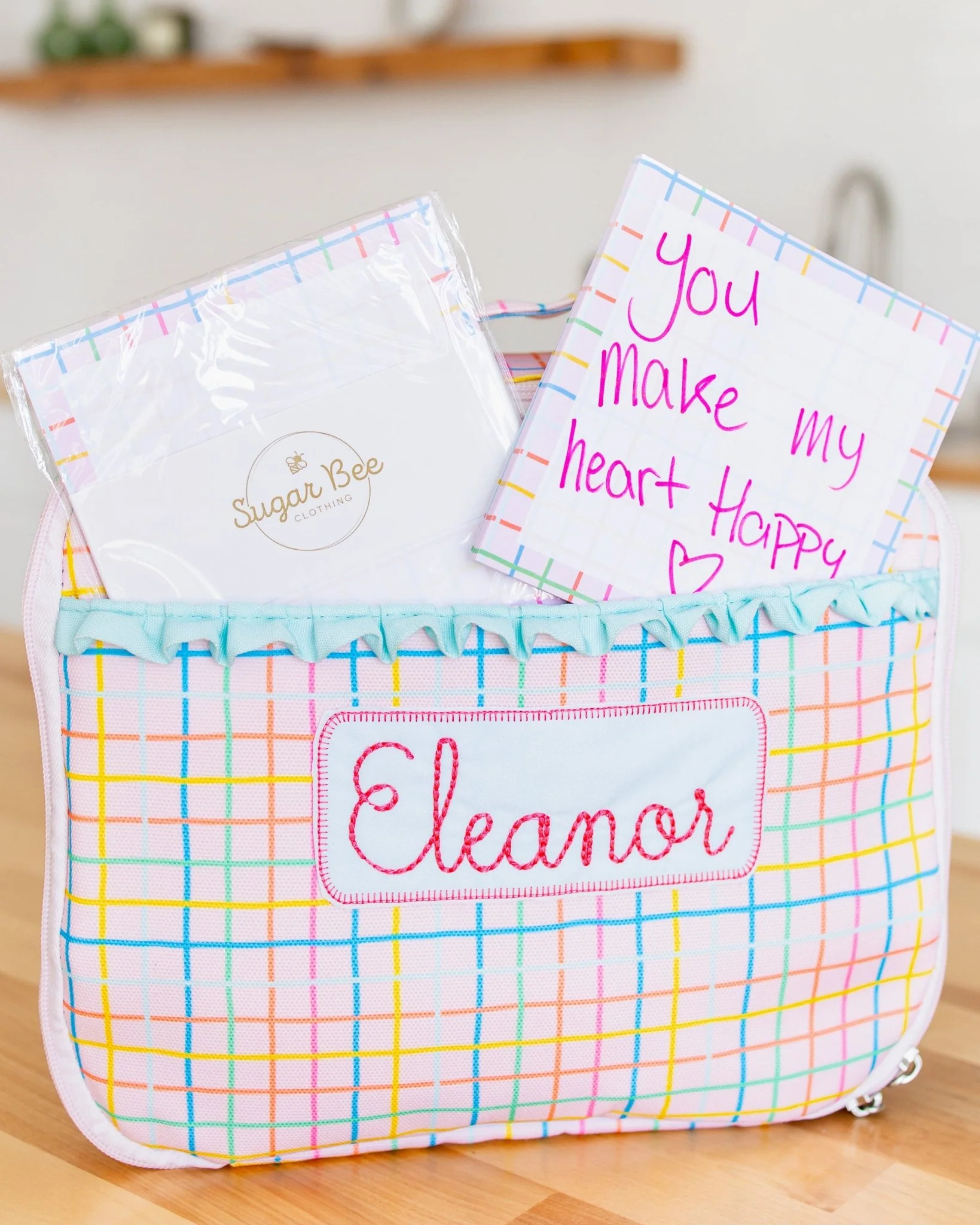 Lunch Bag - Pink Plaid - Image 2