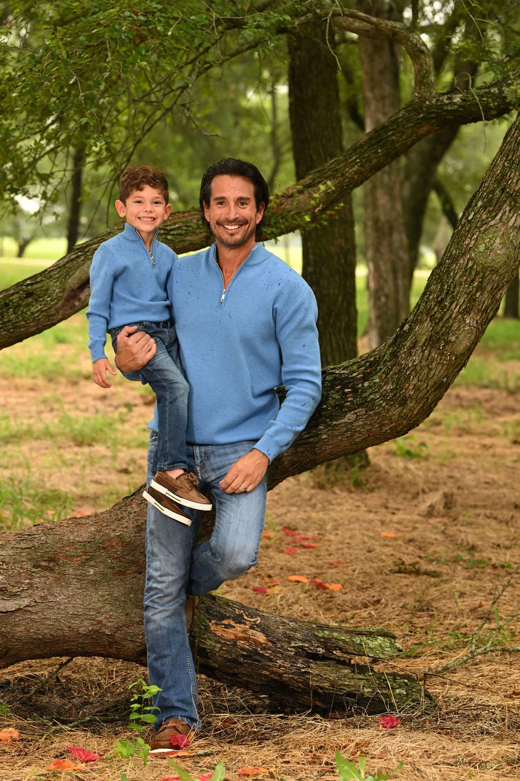 Mini Scott 3/4 Zip Sweater - French Blue - Image 3