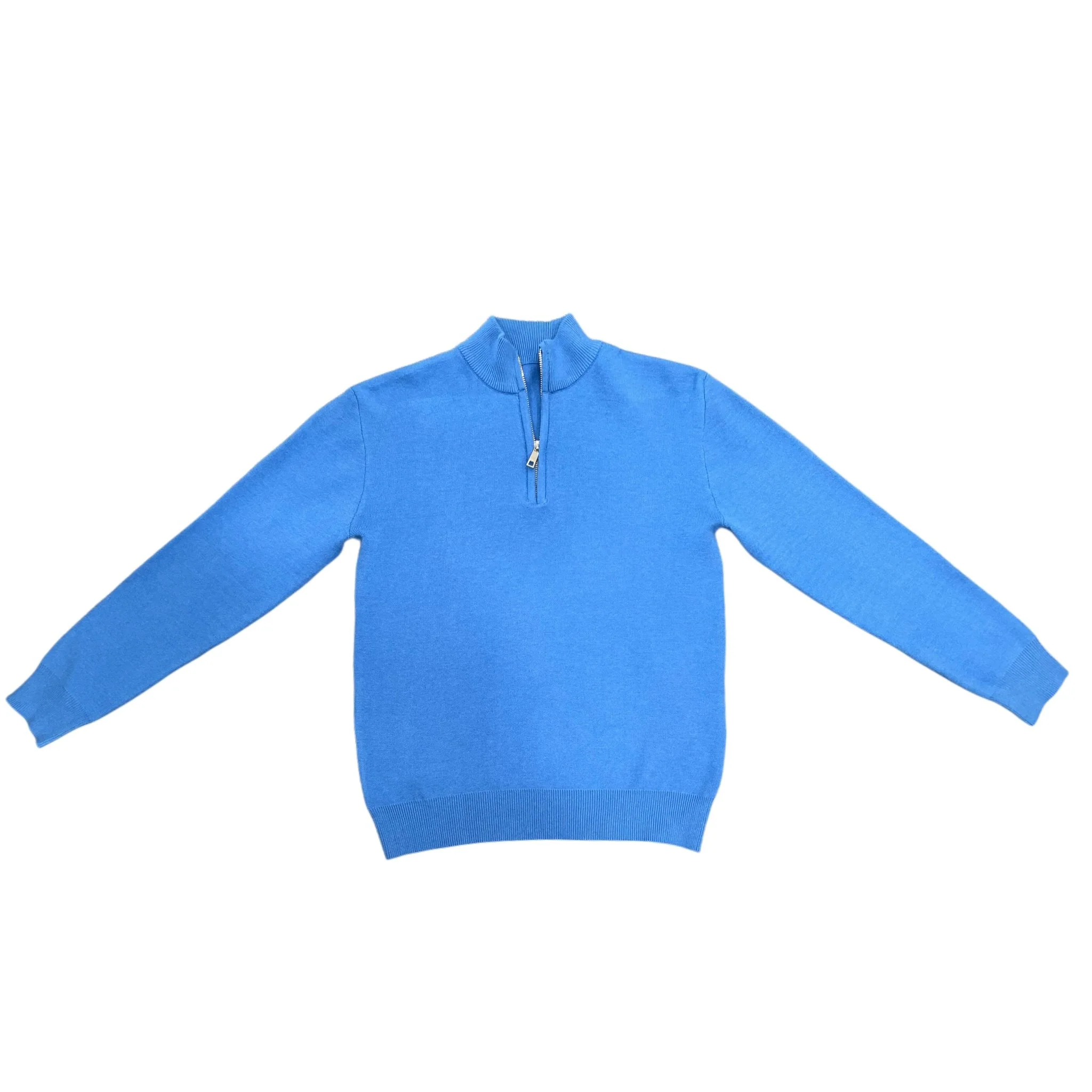 Scott 3/4 Zip Sweater - French Blue - Image 4