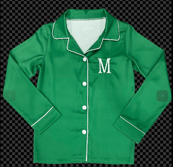 Charlie Satin Separates - Green Long Sleeve Top - Image 6