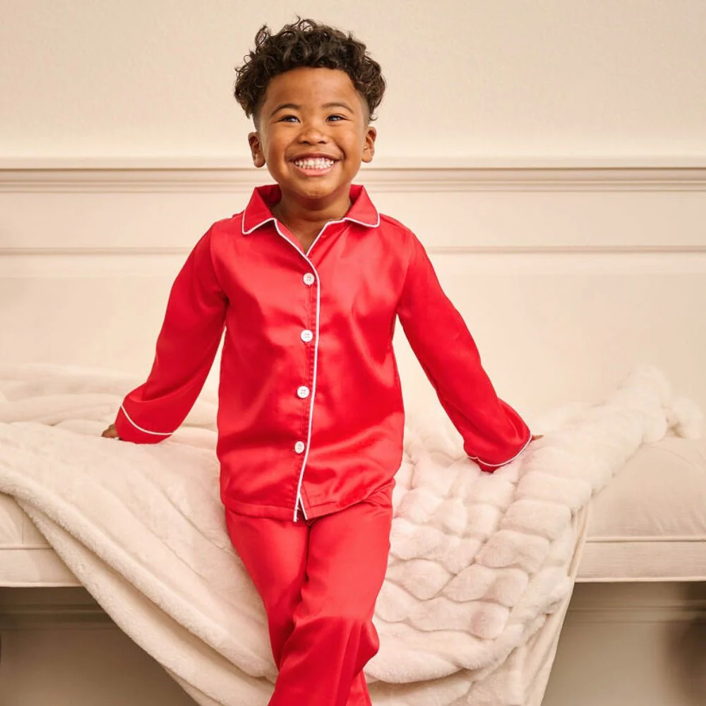 Charlie Satin Separates - Red Long Sleeve Top - Image 4