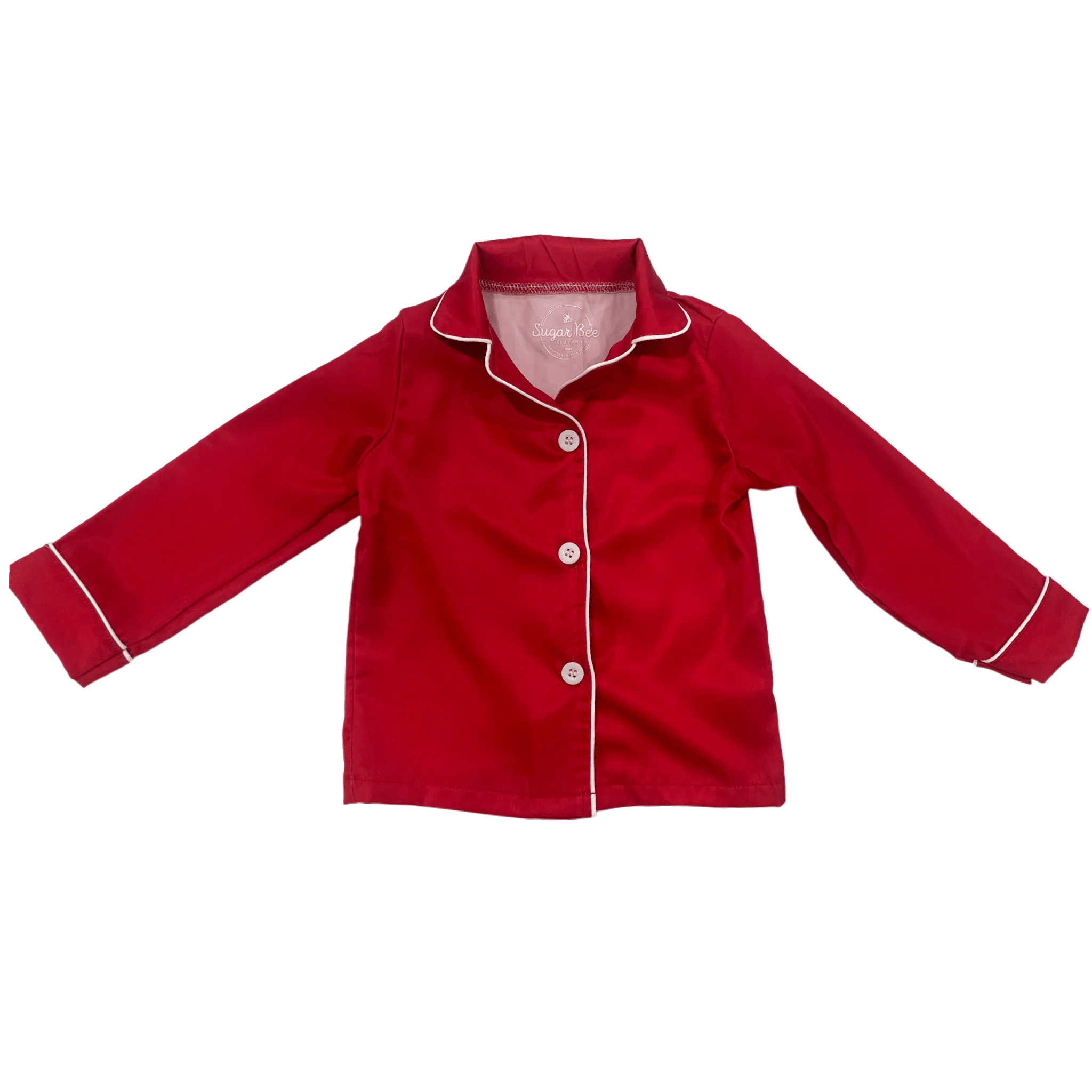 Charlie Satin Separates - Red Long Sleeve Top - Image 5