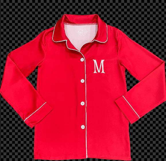 Charlie Satin Separates - Red Long Sleeve Top - Image 6