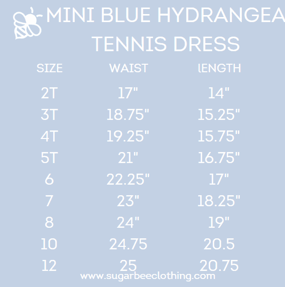 Mini Dallas  Halter Tennis Dress - Blue Hydrangeas - Image 9