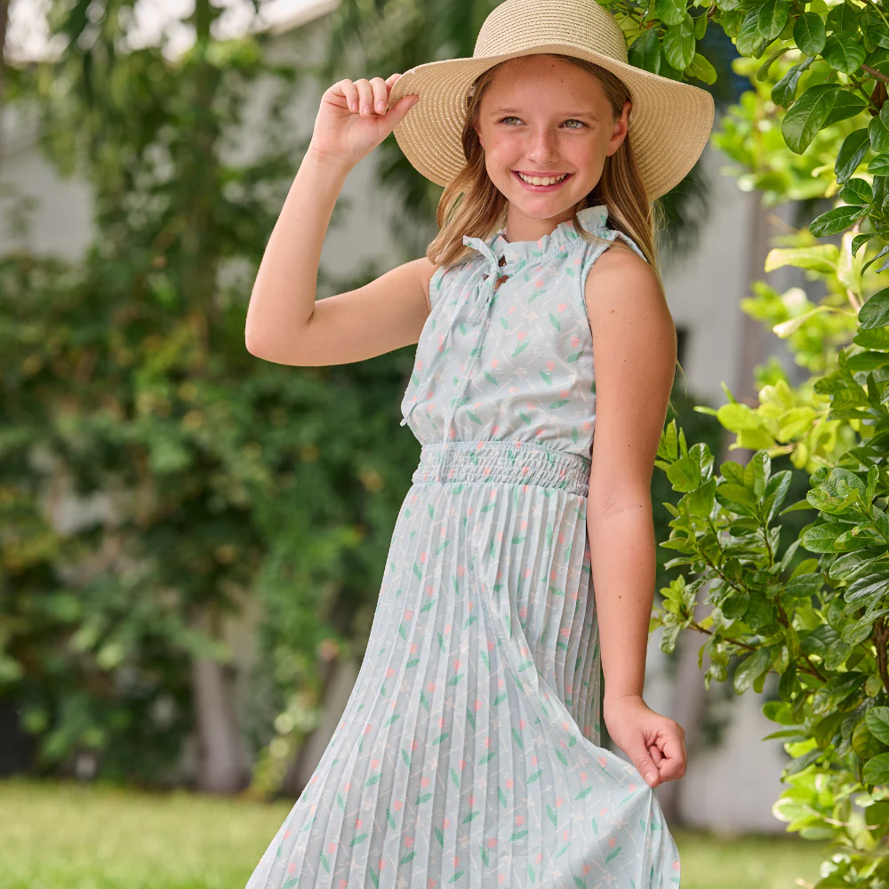 Elaine Keyhole Tank Dress - Pastel Tulips - Image 3