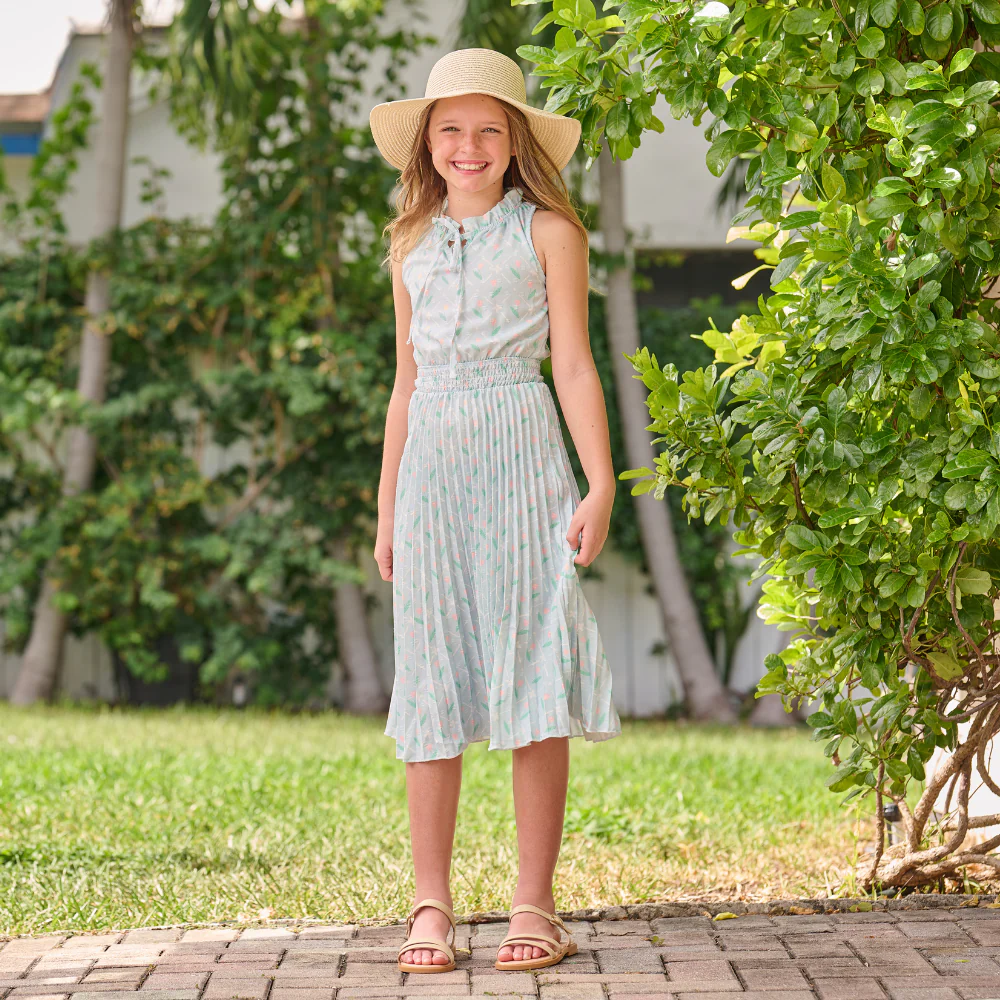 Elaine Keyhole Tank Dress - Pastel Tulips - Image 4