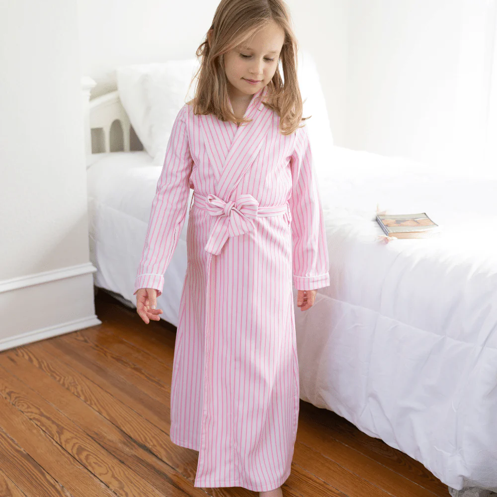 Mini Eleanor Spring Robe - Pink Stripe - Image 4
