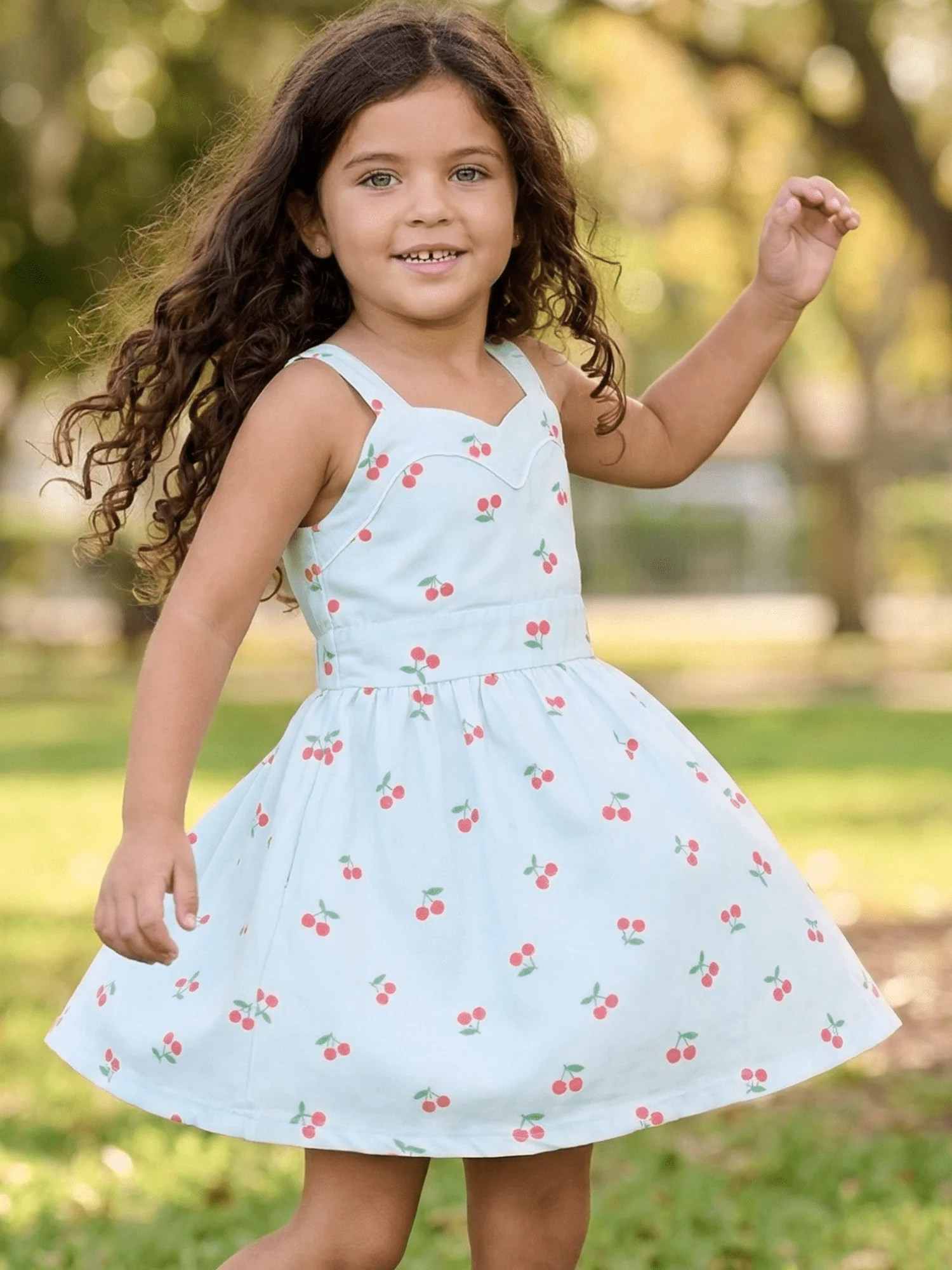 Hazel Sweetheart Dress - Cherries