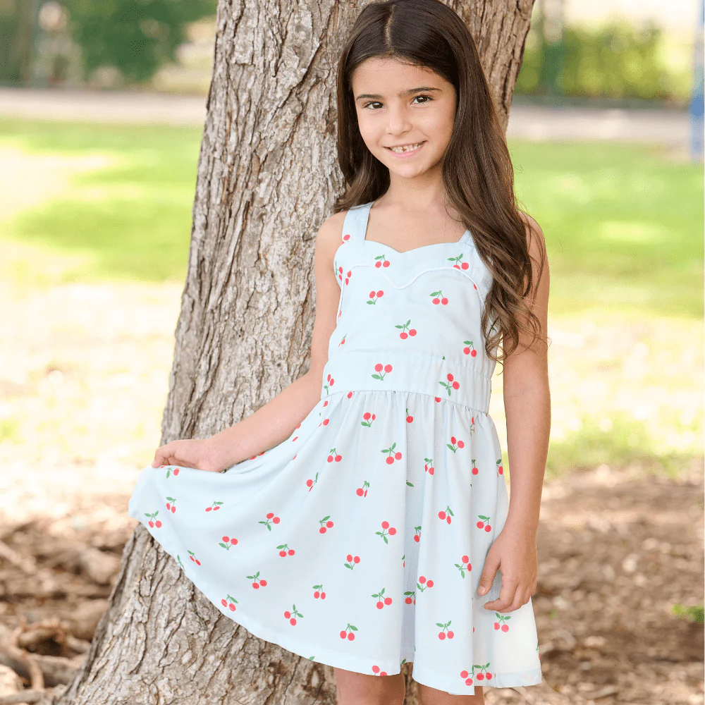 Hazel Sweetheart Dress - Cherries - Image 2