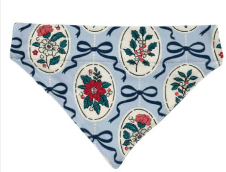Navy Bows & Frames- Pet Bandana Holiday Lounge