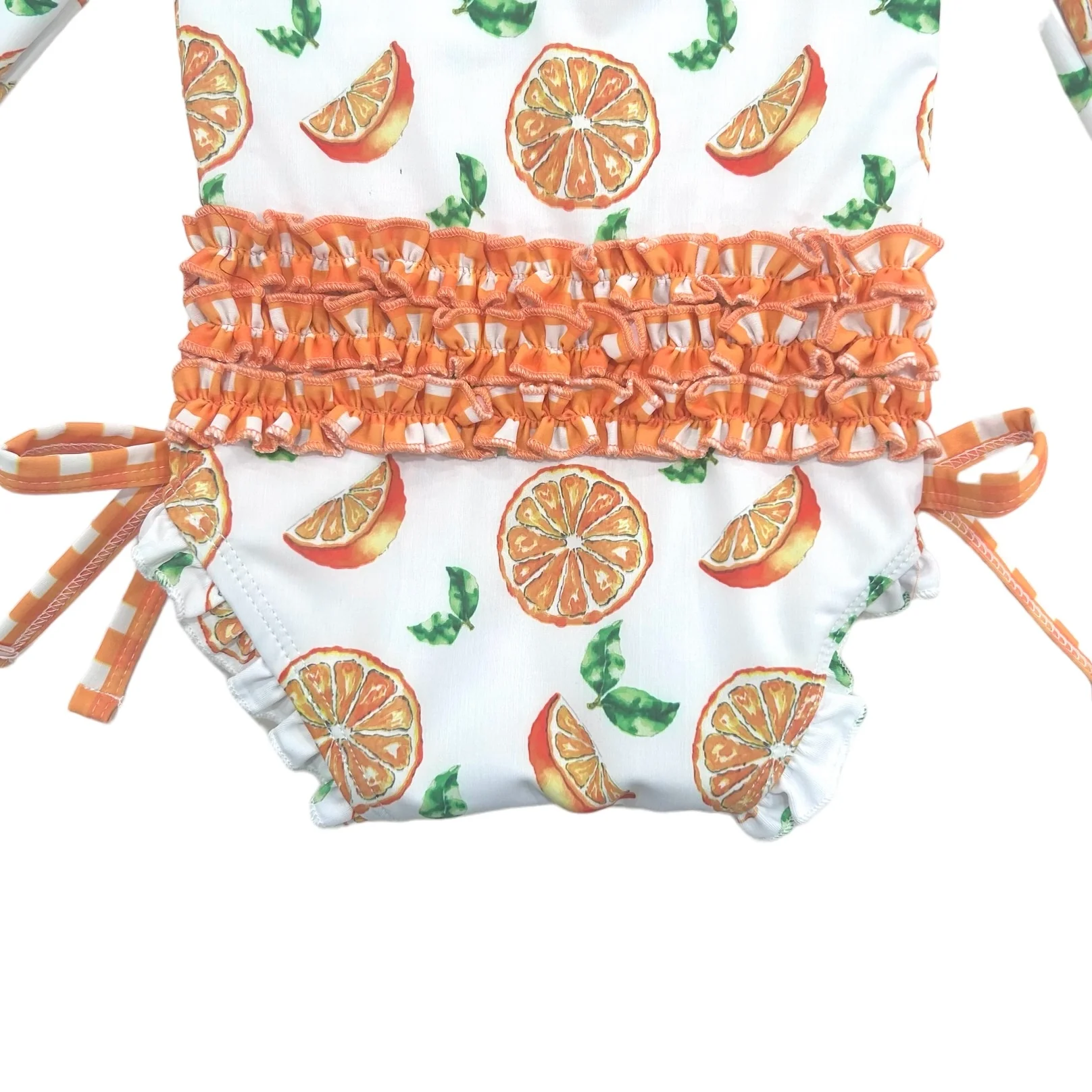 Ruffle Bottom Swimsuit - Oranges - Image 11
