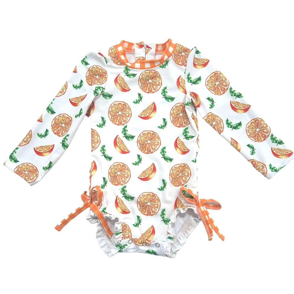 Ruffle Bottom Swimsuit - Oranges - Image 9