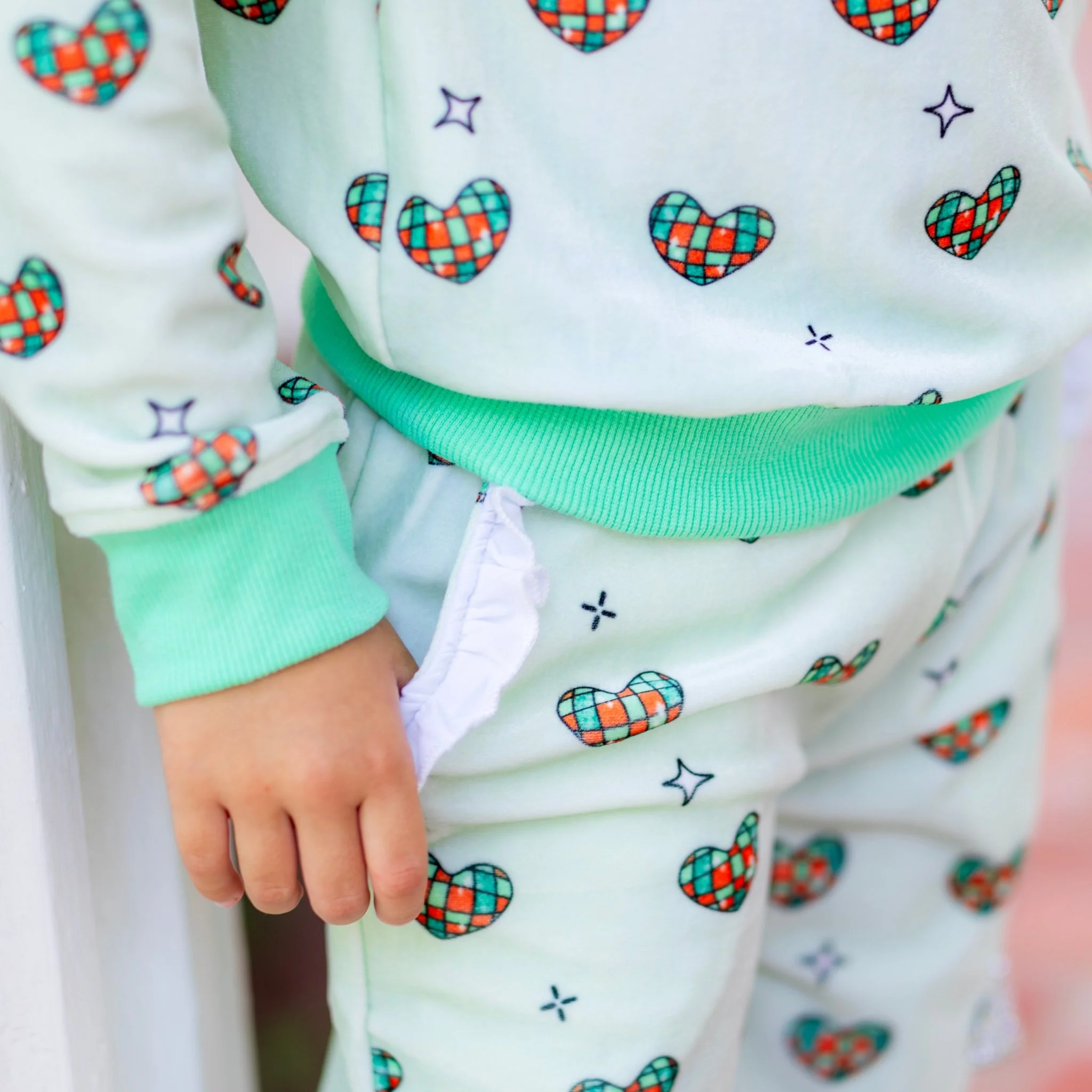 Paisley Velour Ruffle Pant Set - Showstopper - Image 3