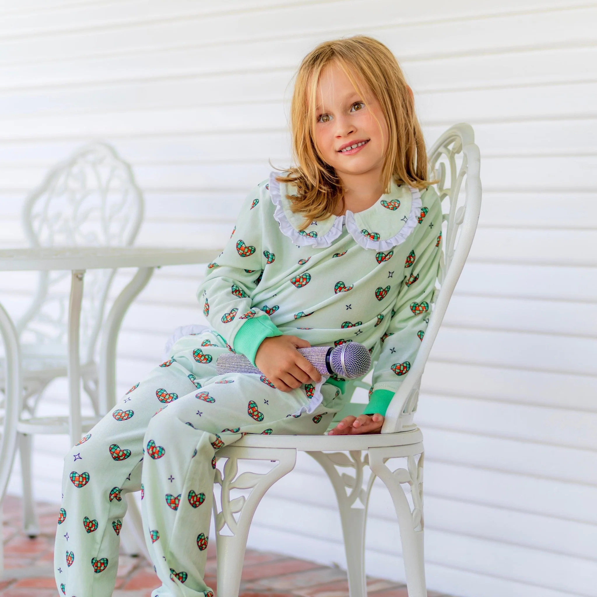 Paisley Velour Ruffle Pant Set - Showstopper - Image 4