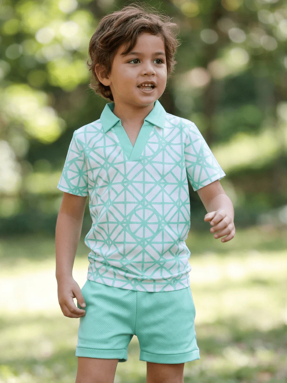 2-Piece Patrick SS Clubhouse Polo Set - Lakefront Geo