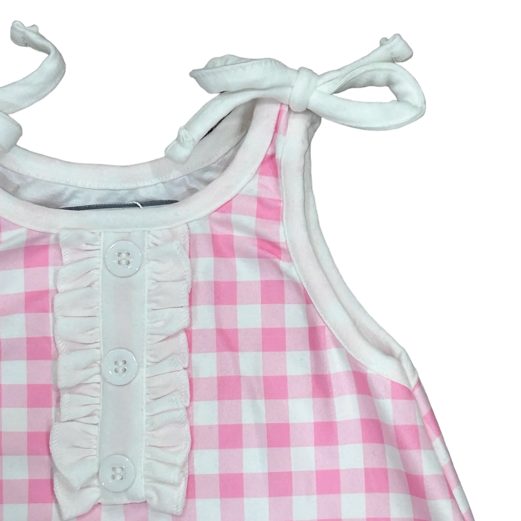Gown with Bloomers - Pink Gingham - Image 6