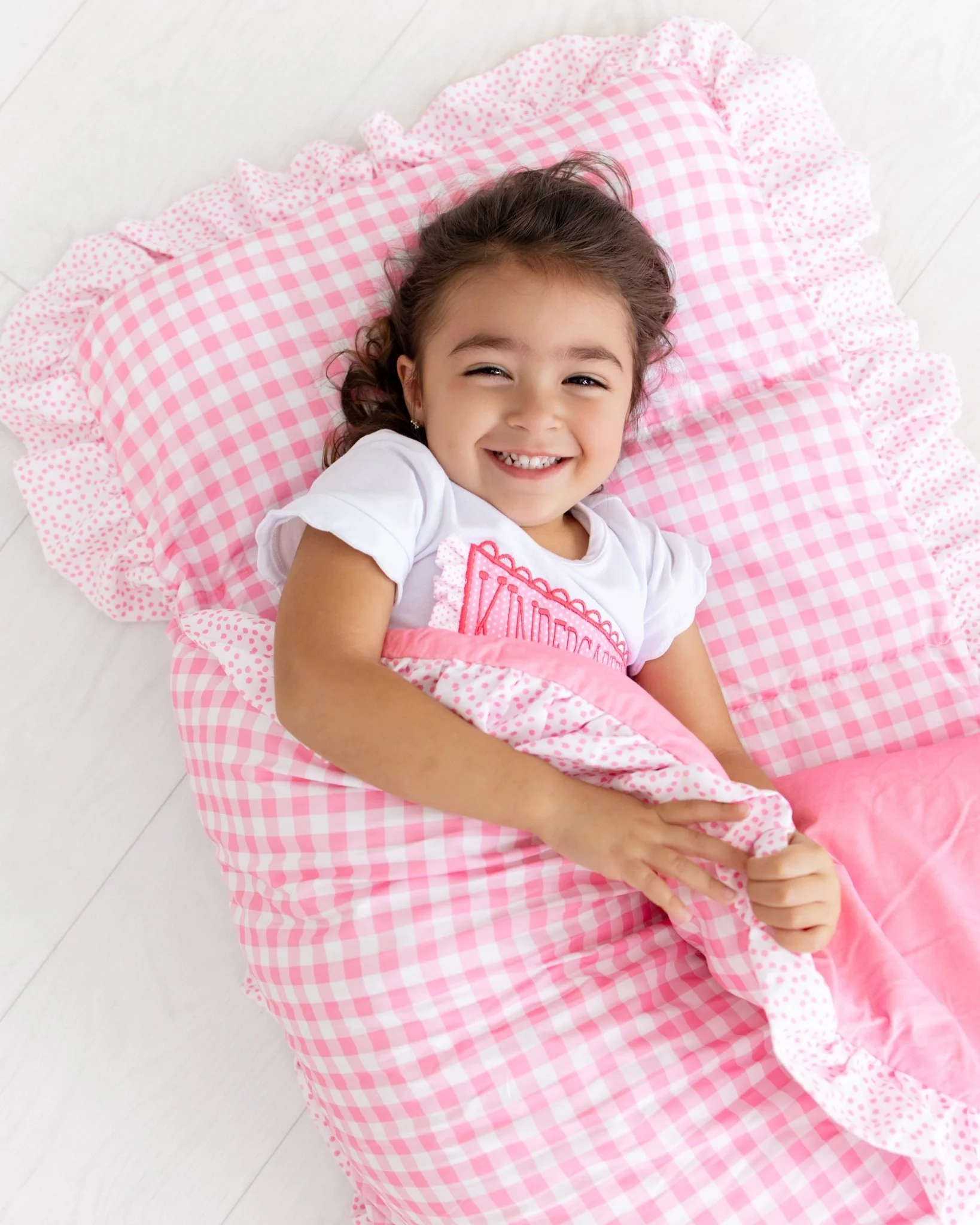Nap Mat - Ruffle Pink Gingham - Image 5