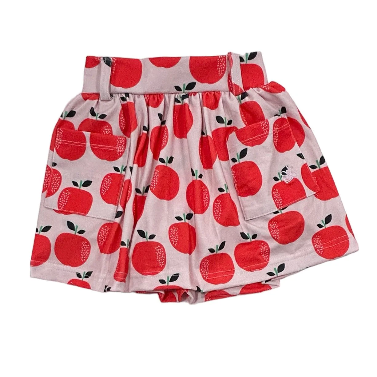 Pocket Skort - Apples on Pink - Image 9