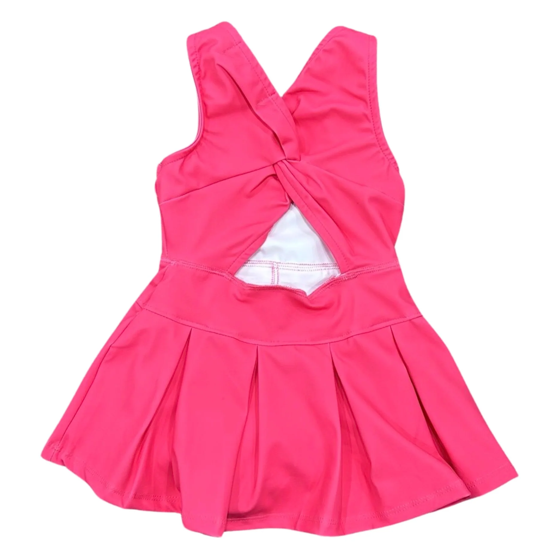 Pleated Tennis Dress - Magenta - Image 4