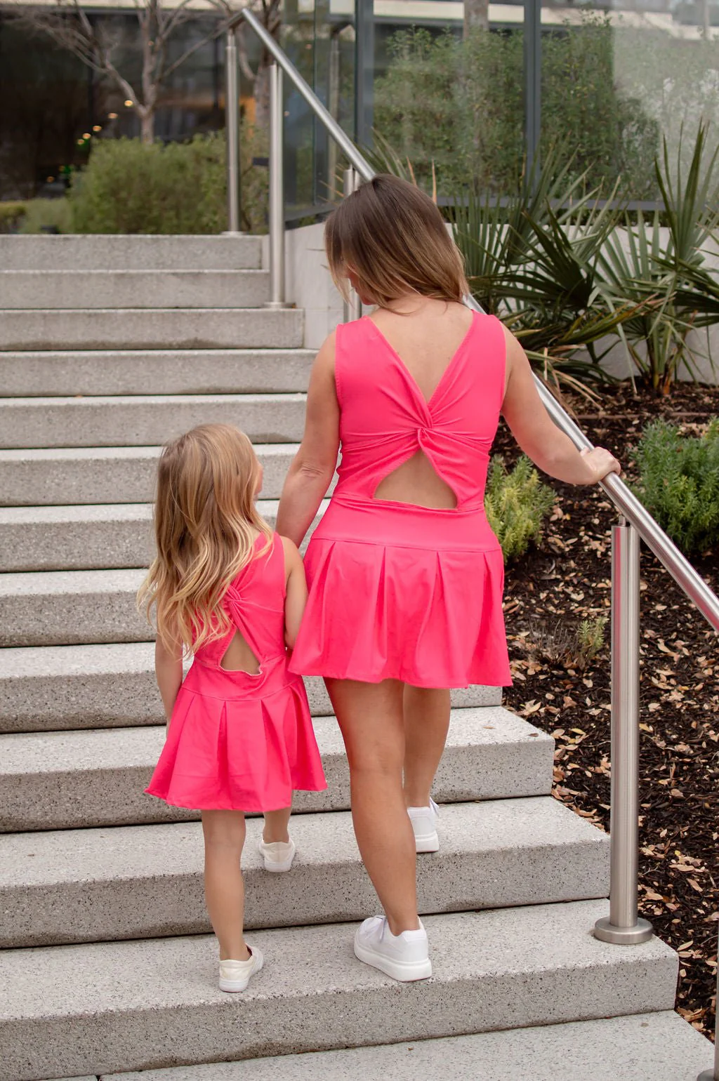 Pleated Tennis Dress - Magenta - Image 6