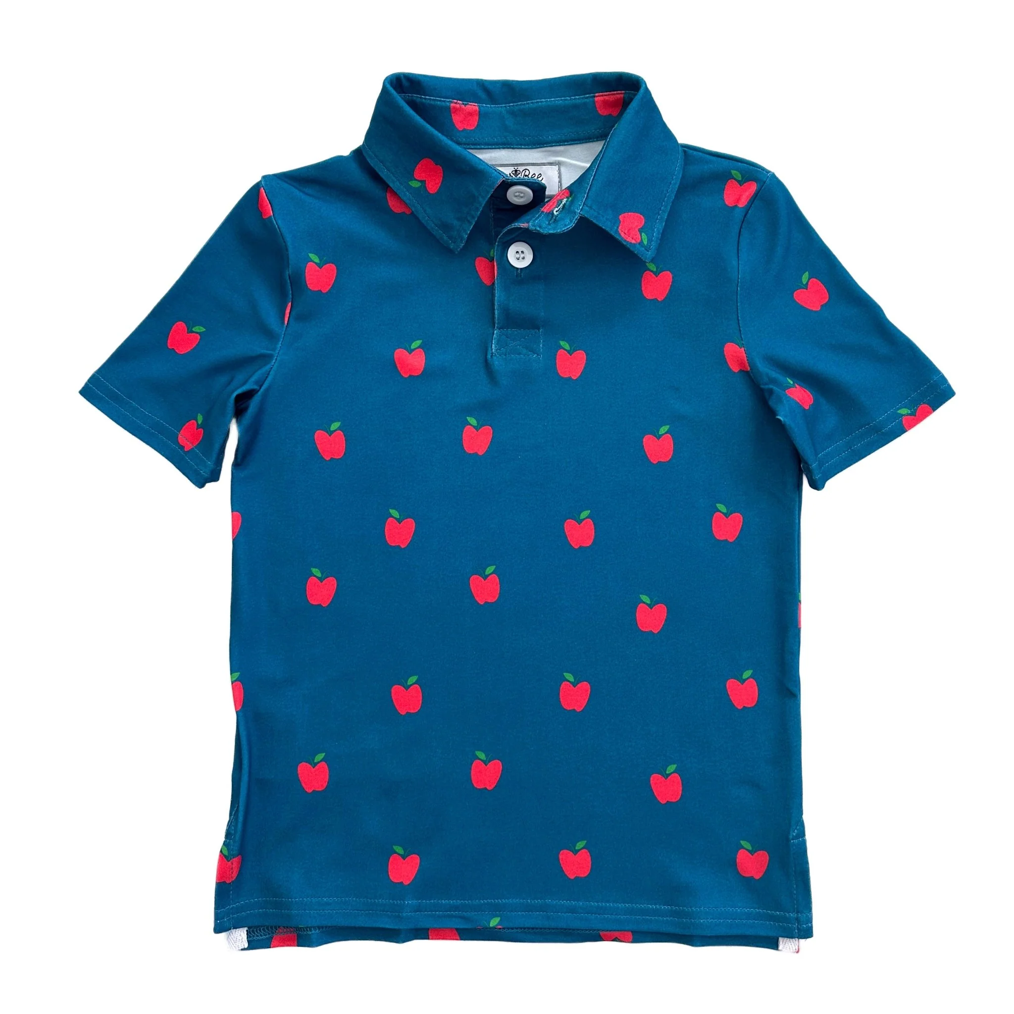 Polo - Red Apples on Navy - Image 7
