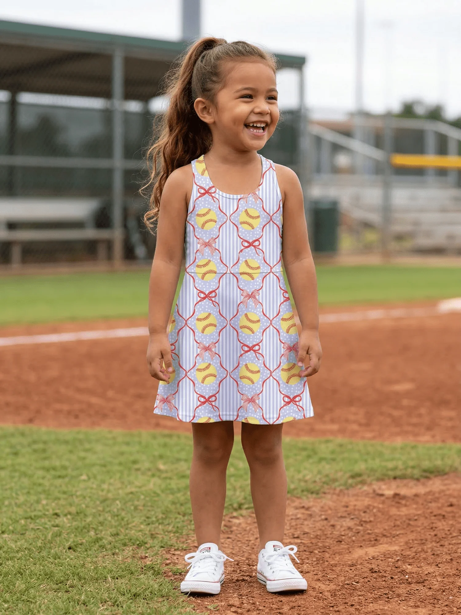 Mini Jackie Halter Tennis Dress - Softball Sweetheart - Image 2