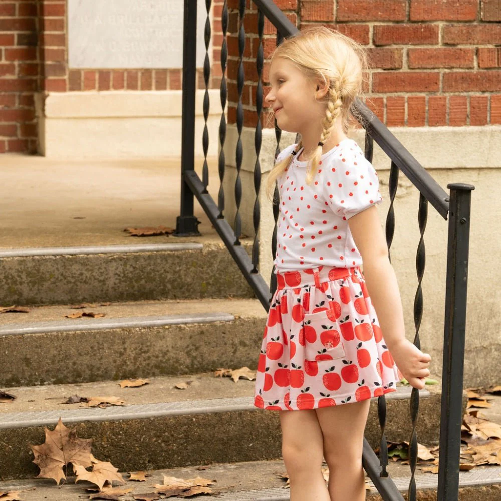 Puff Sleeve Tee - Red Dots - Image 2