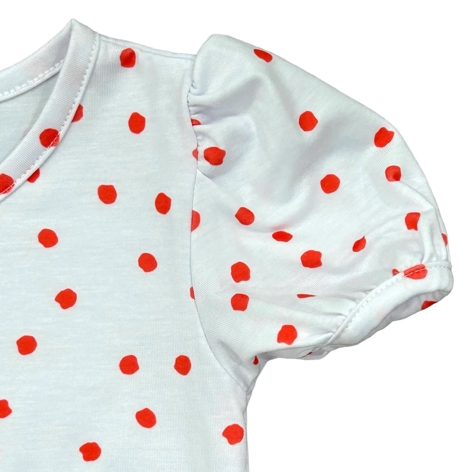 Puff Sleeve Tee - Red Dots - Image 5
