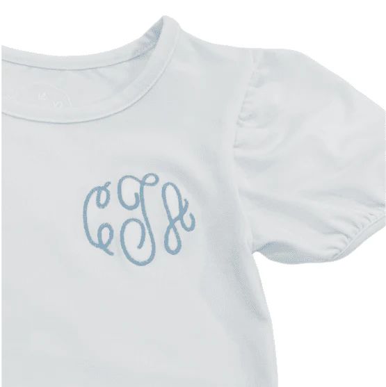 Amelia Puff Sleeve Tee - White - Image 3