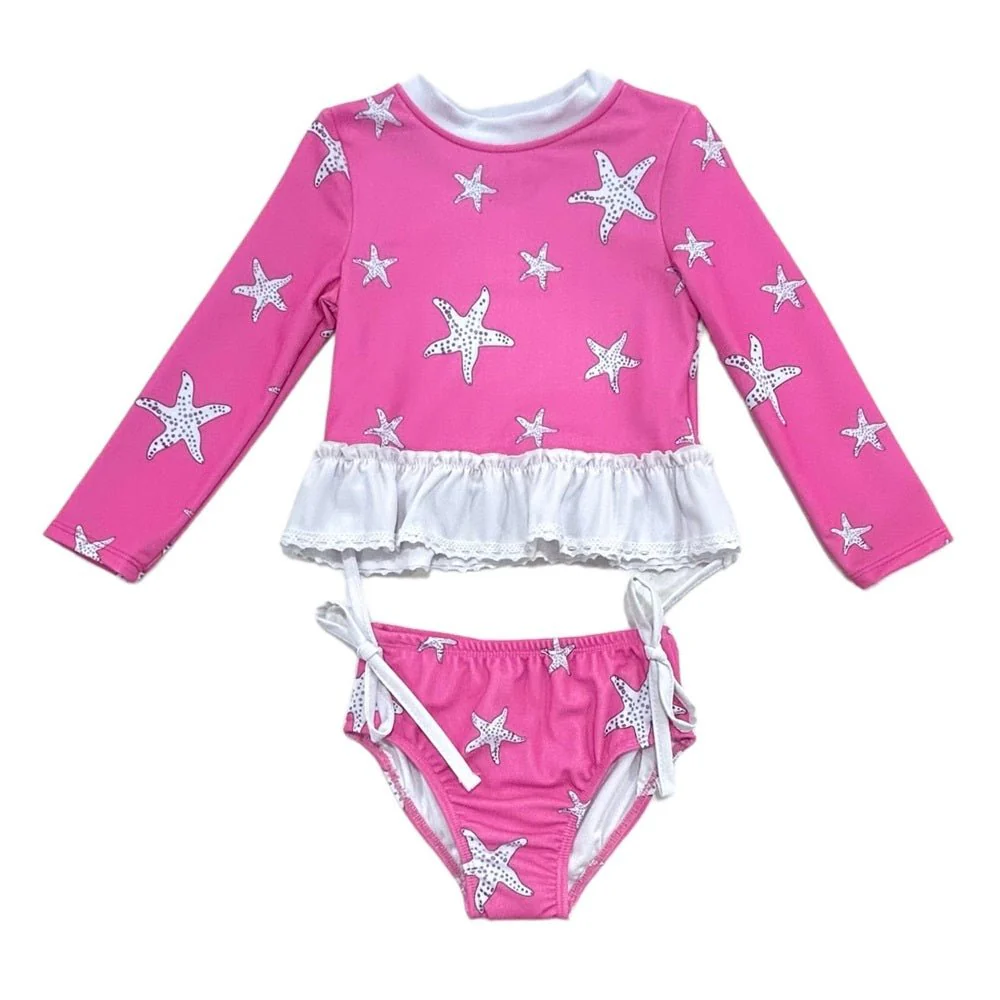 Rashguard Tankini - Pink Starfish - Image 4