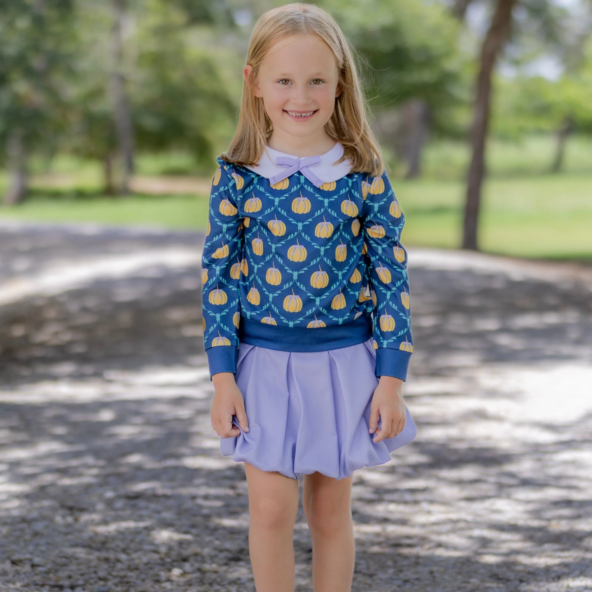 Rebecca Peter Pan LS Bow Sweater - Heirloom Harvest - Image 3