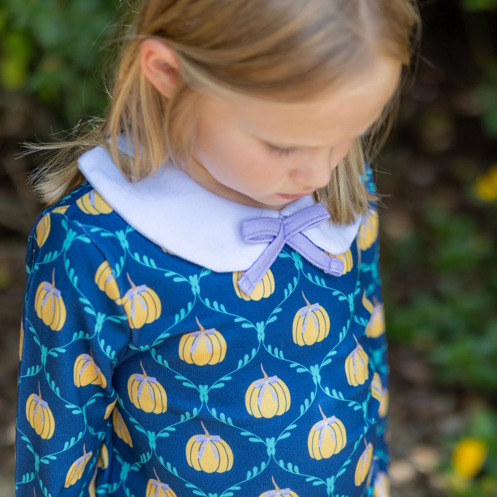 Rebecca Peter Pan LS Bow Sweater - Heirloom Harvest - Image 5