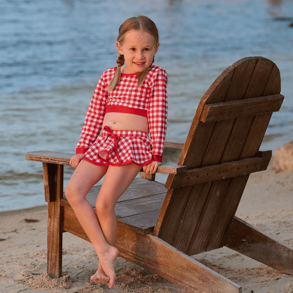 Skirt Bikini - Red Gingham - Image 6
