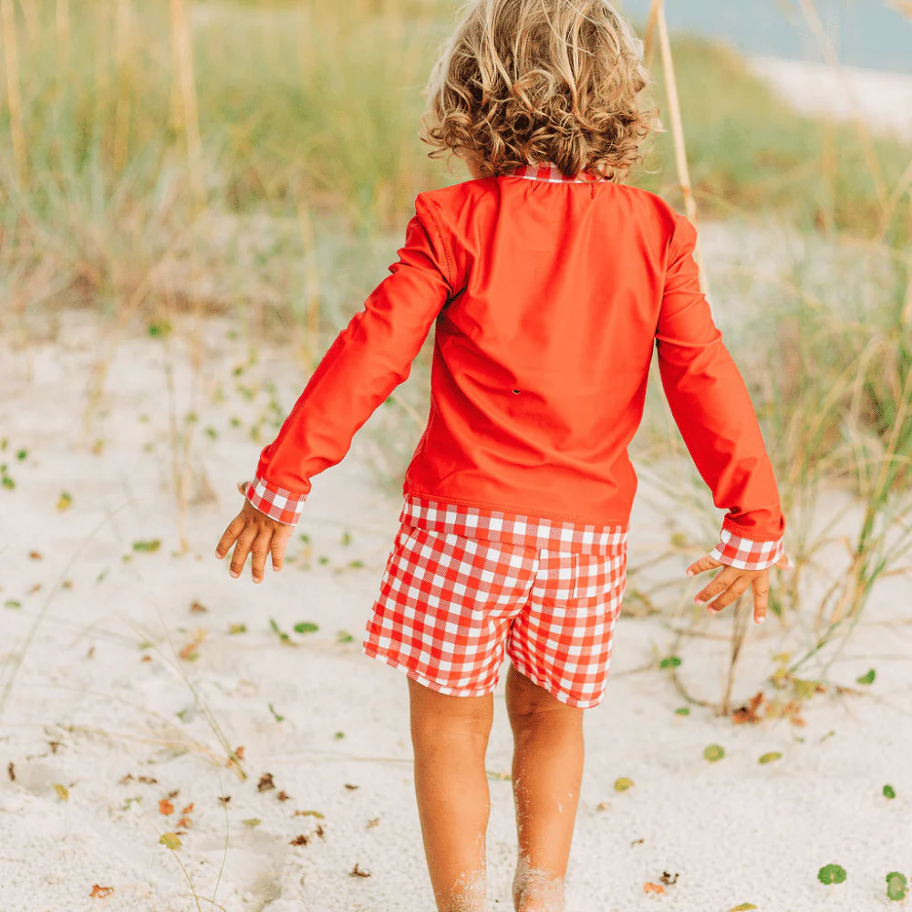 Swim Shorts - Red Gingham - Image 5
